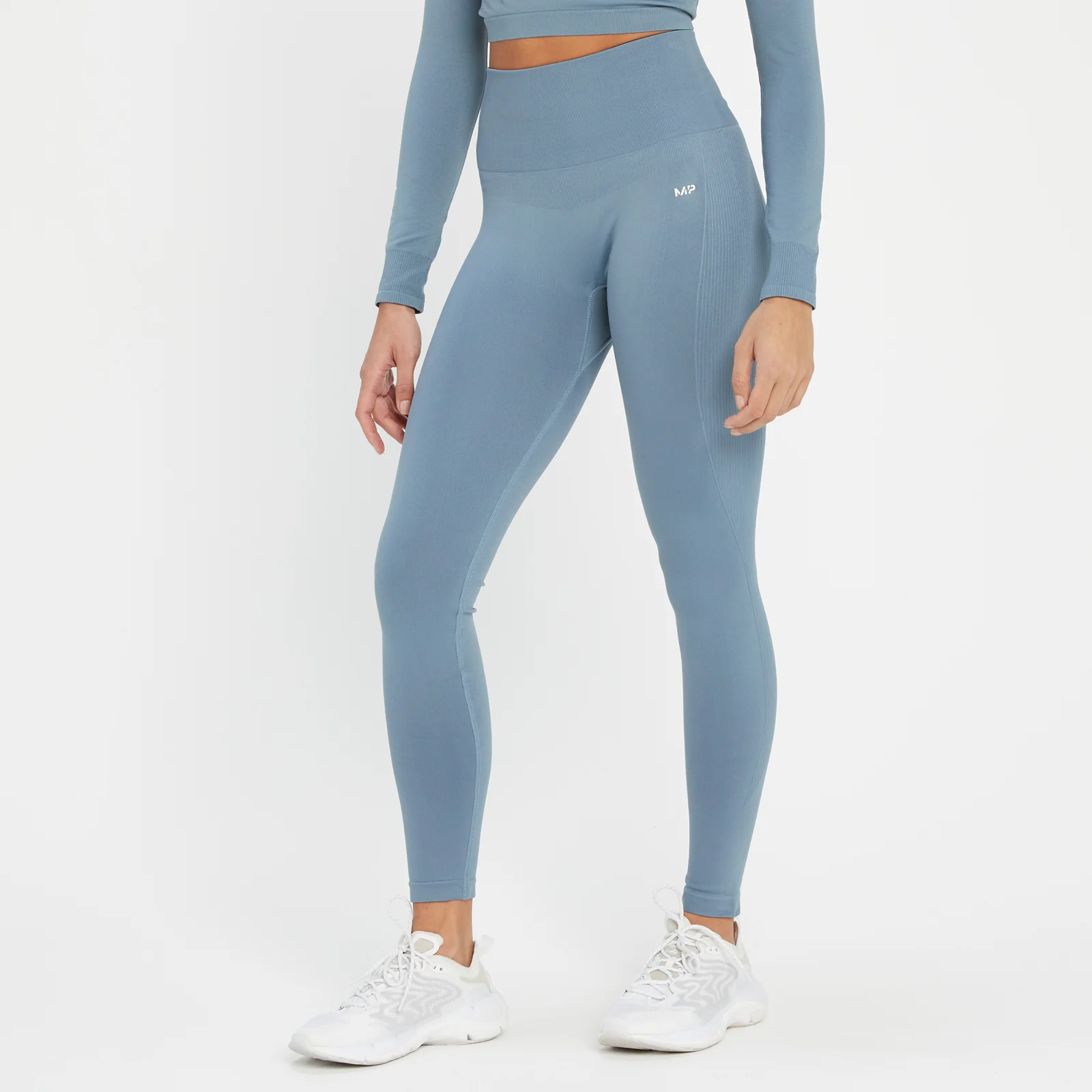 MP Women's Shape Seamless Leggings - Pebble Blue - XXS Image 1