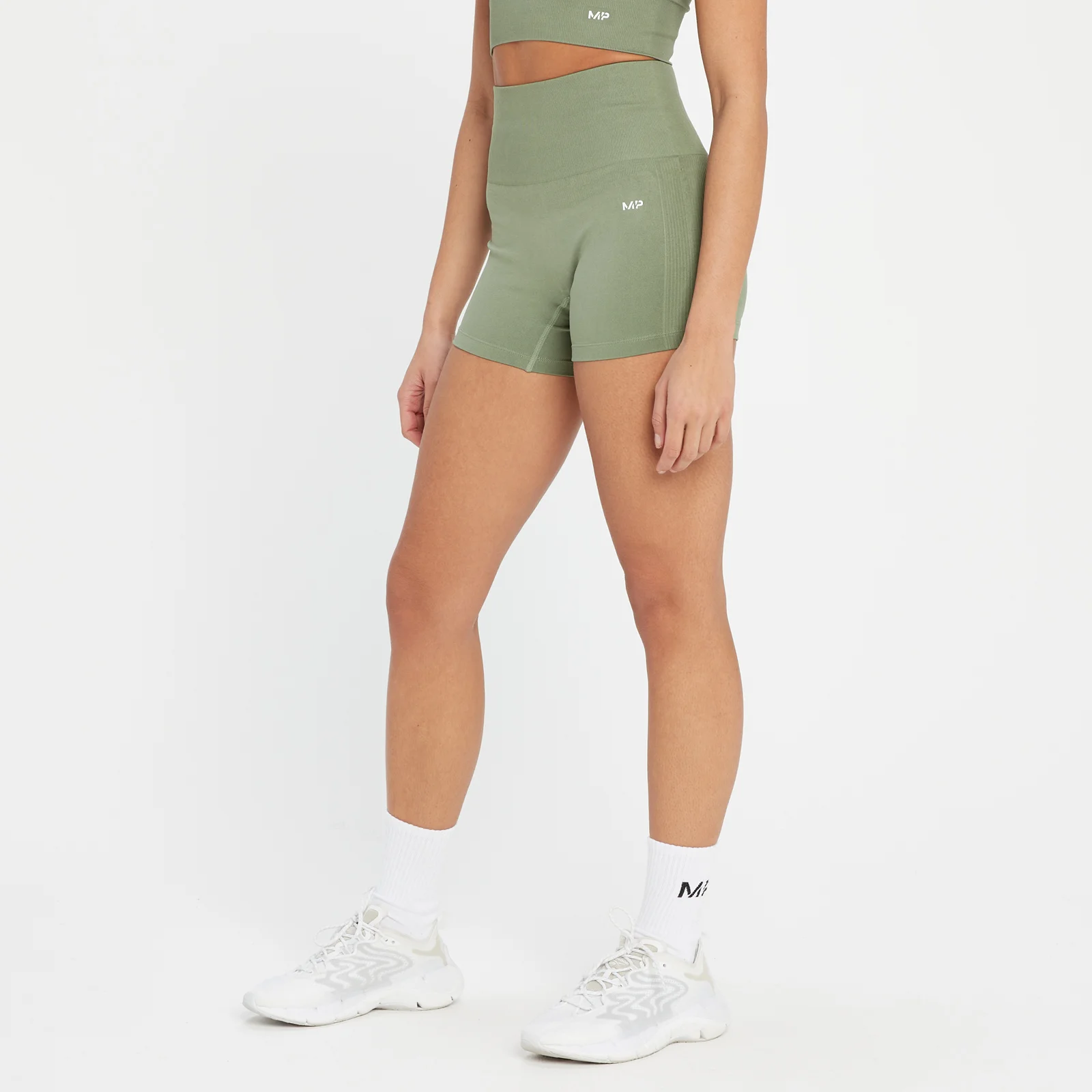 MP Women's Shape Seamless Booty Shorts - Washed Jade - XL Image 1