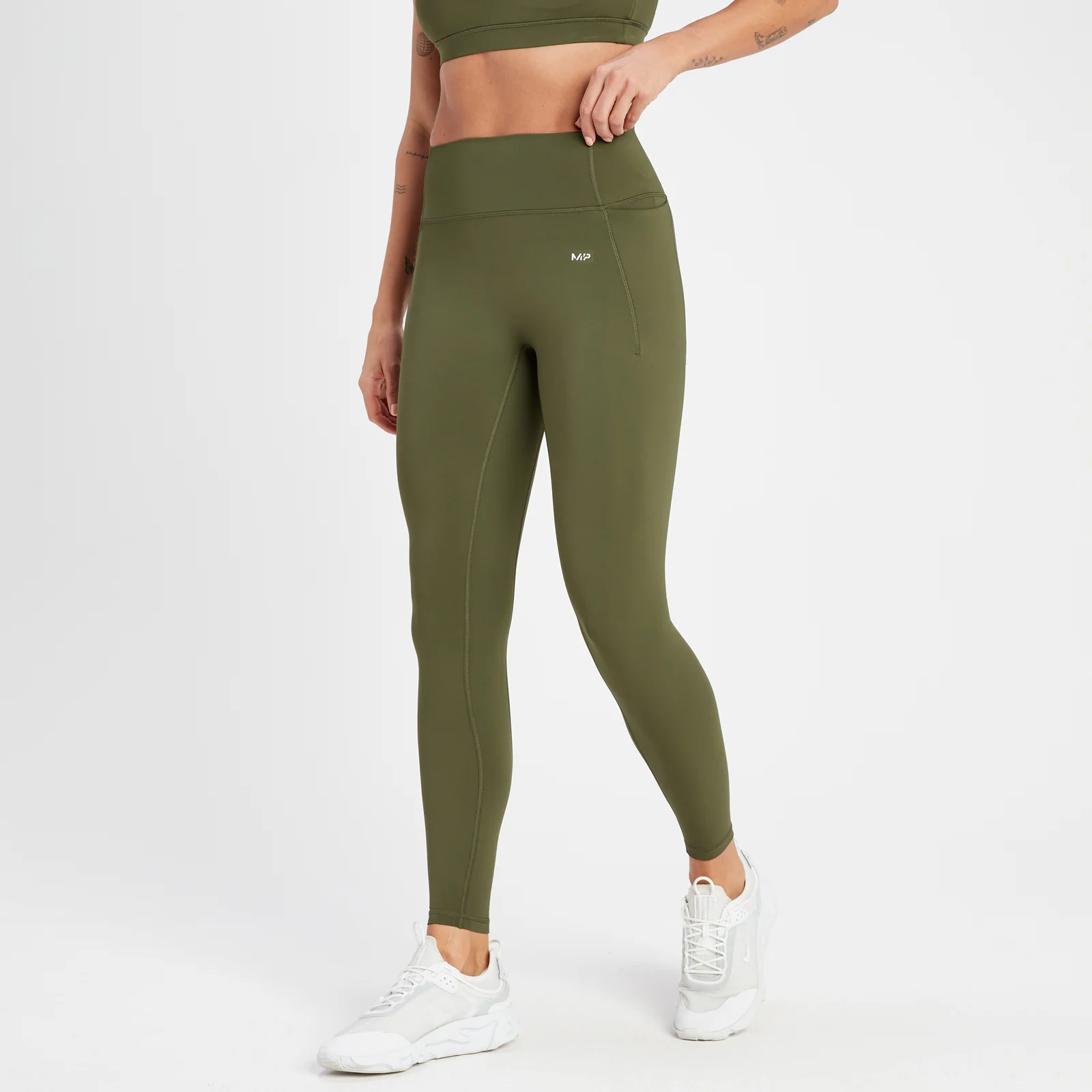MP Women's Adapt Leggings - Olive Green - XS Image 1