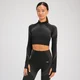 MP Women's Tempo Ultra Seamless Long Sleeve Crop 1/4 Zip - Black