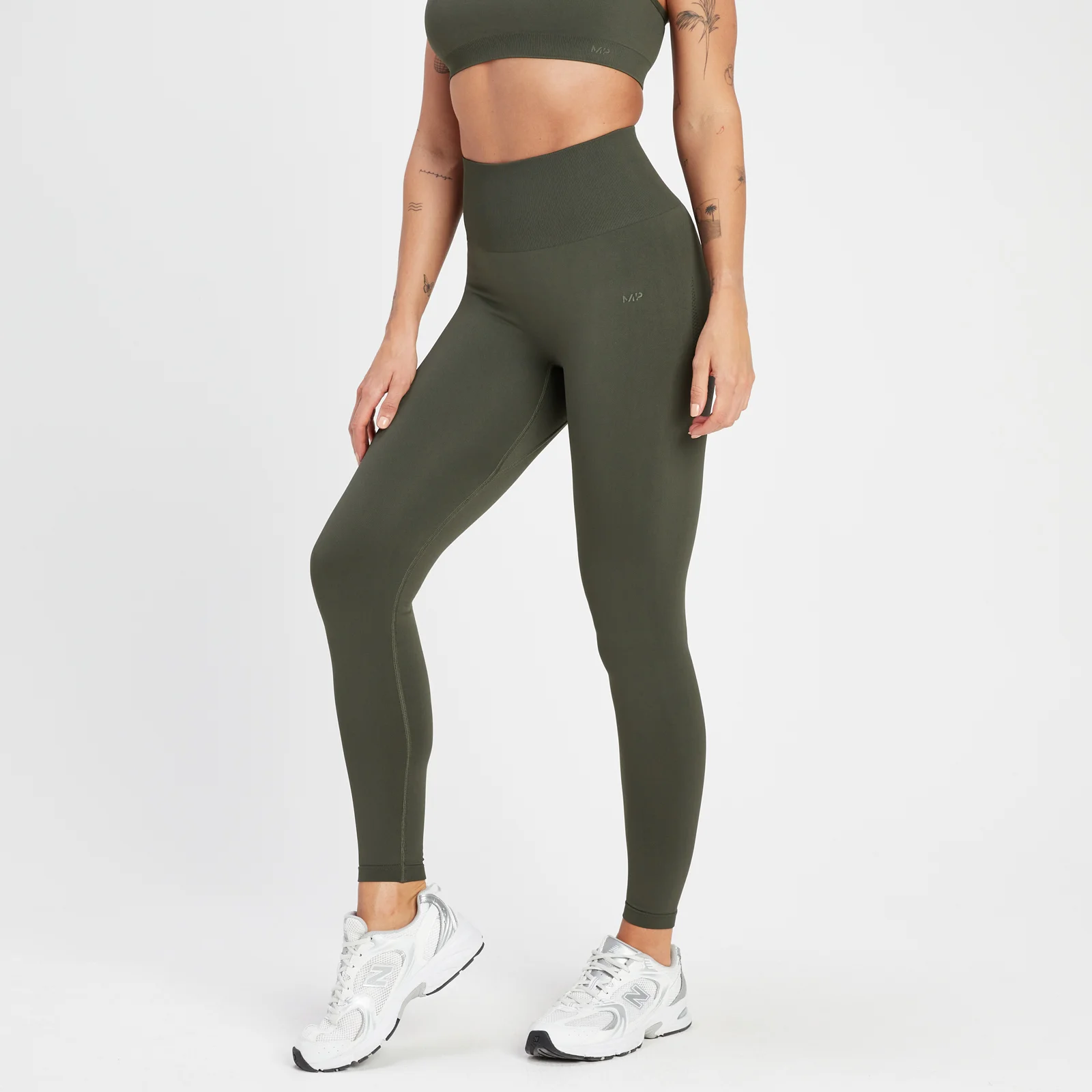 MP Women's Rest Day Seamless Leggings - Taupe Green - XS Image 1
