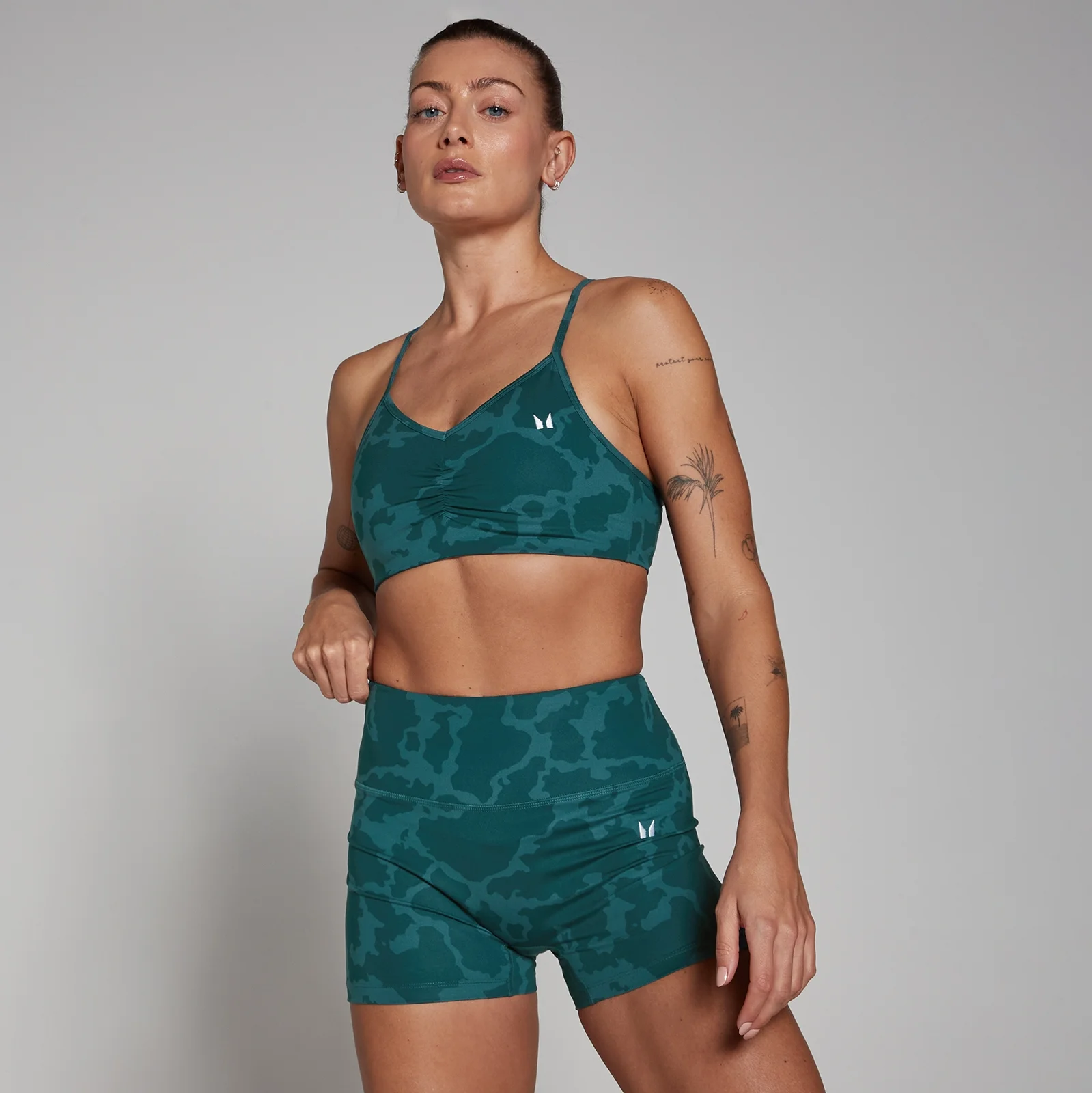 MP Women's Tempo Abstract Sports Bra - Marine Blue - XS Image 1