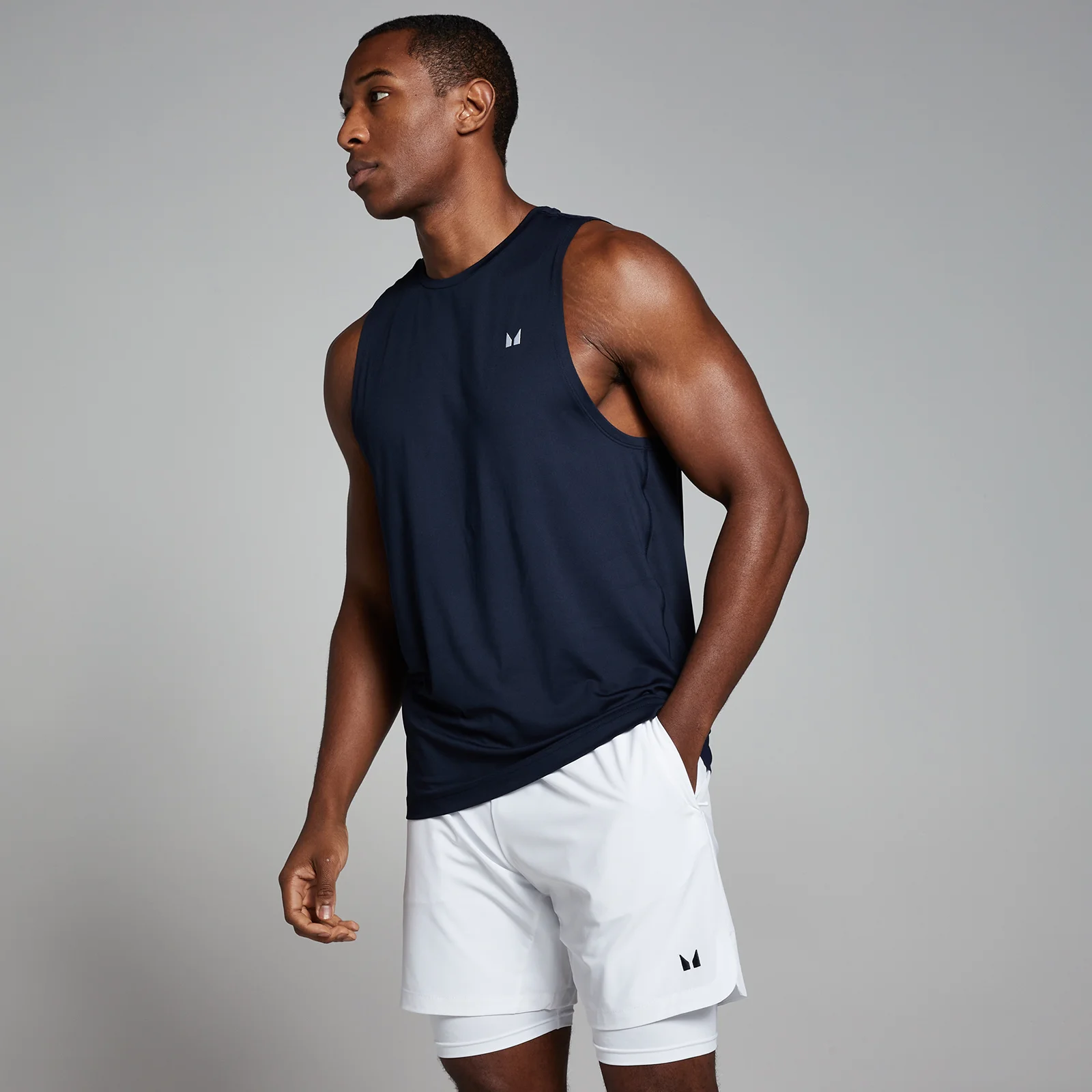MP Men's Training Tank Top - Navy - XXS Image 1