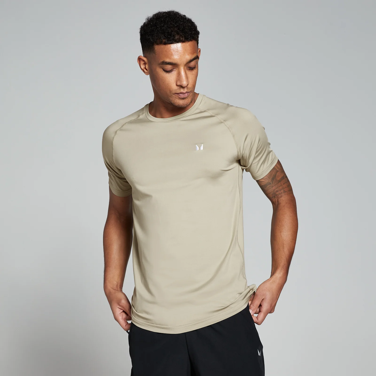 MP Men's Training Short Sleeve T-Shirt - Stone - XXL Image 1