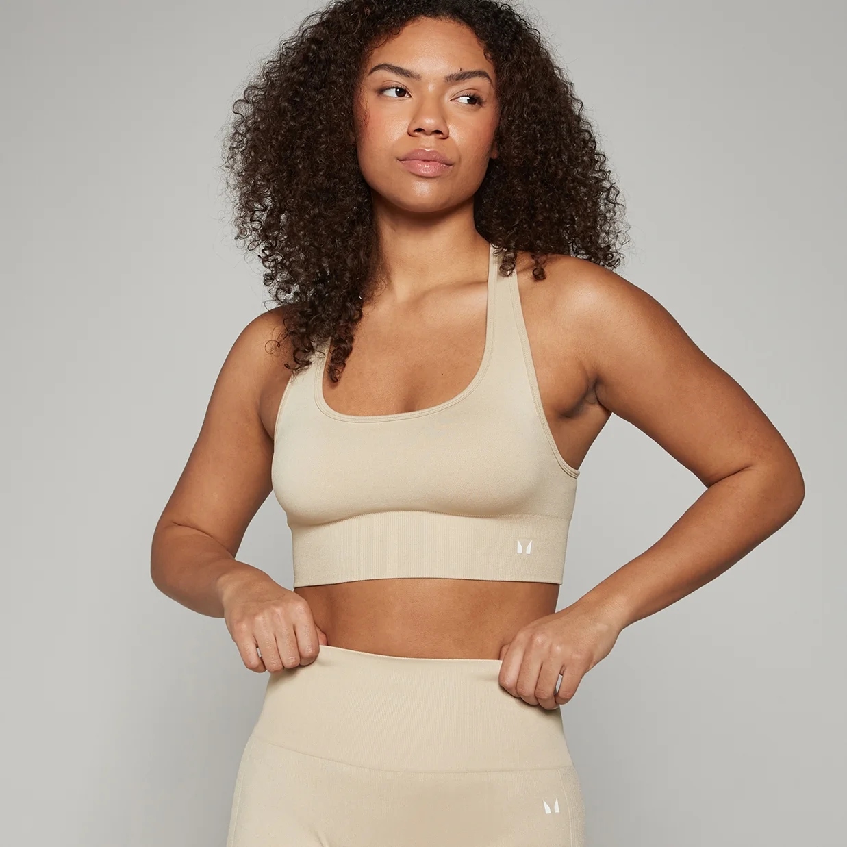 MP Women's Shape Seamless Sports Bra - Sandstone - XS Image 1