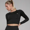 MP Women's Shape Seamless Long Sleeve Crop Top - Black