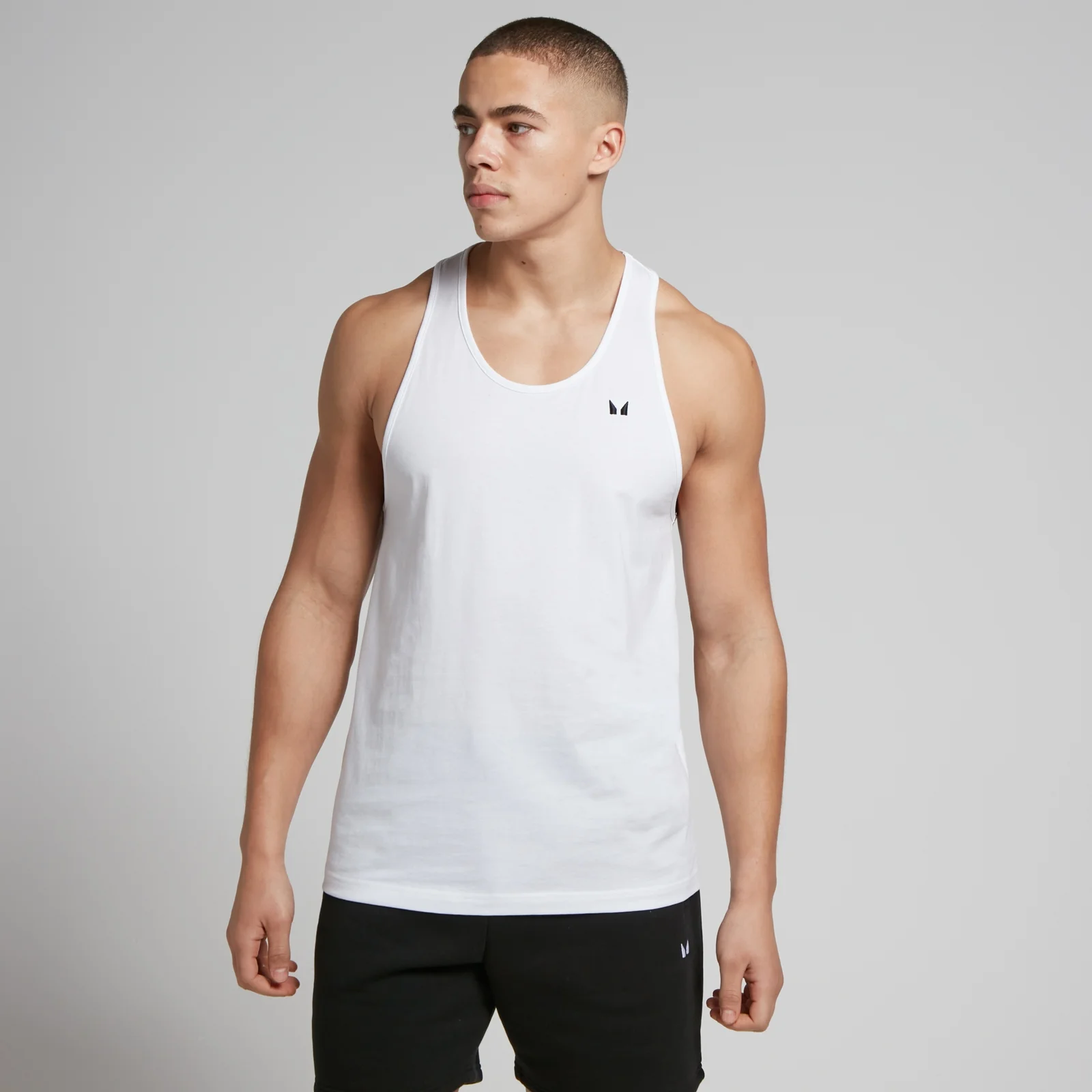 MP Men's Cotton Vest - White - XXS Image 1