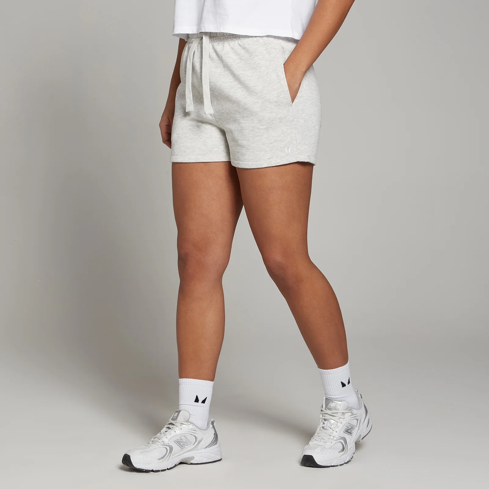MP Women's Basics Sweatshorts - Light Grey Mar - L Image 1