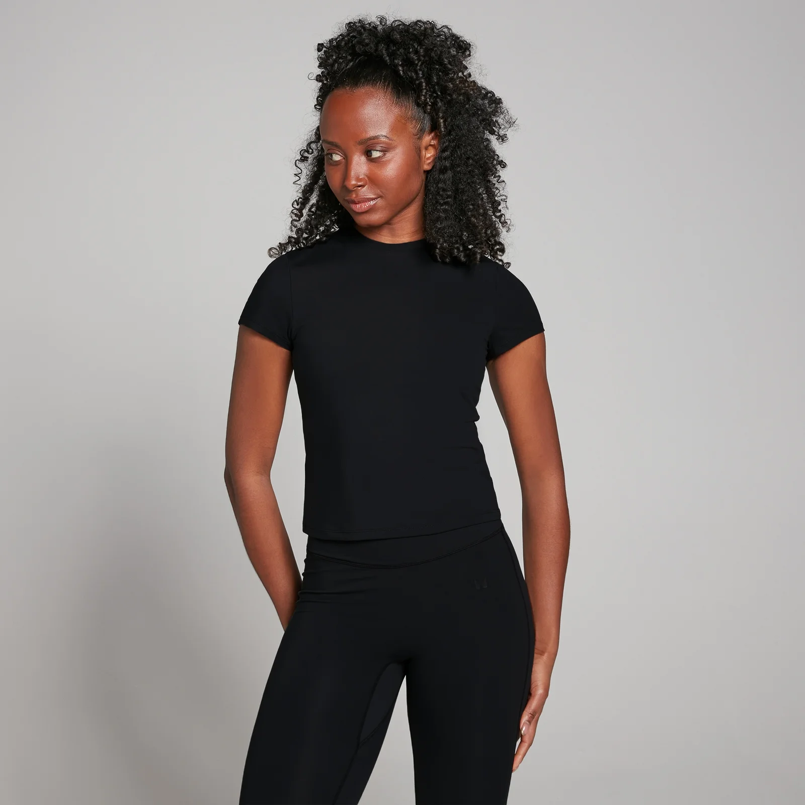 MP Women's Tempo Body Fit Short Sleeve T-Shirt - Black - XL Image 1