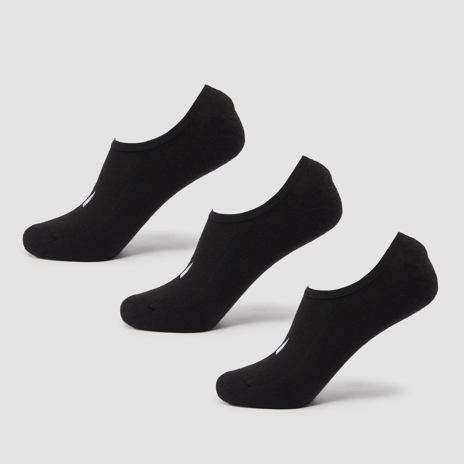 MP Unisex Invisible Socks (3 Pack) - Black - UK 6-8 Image 1