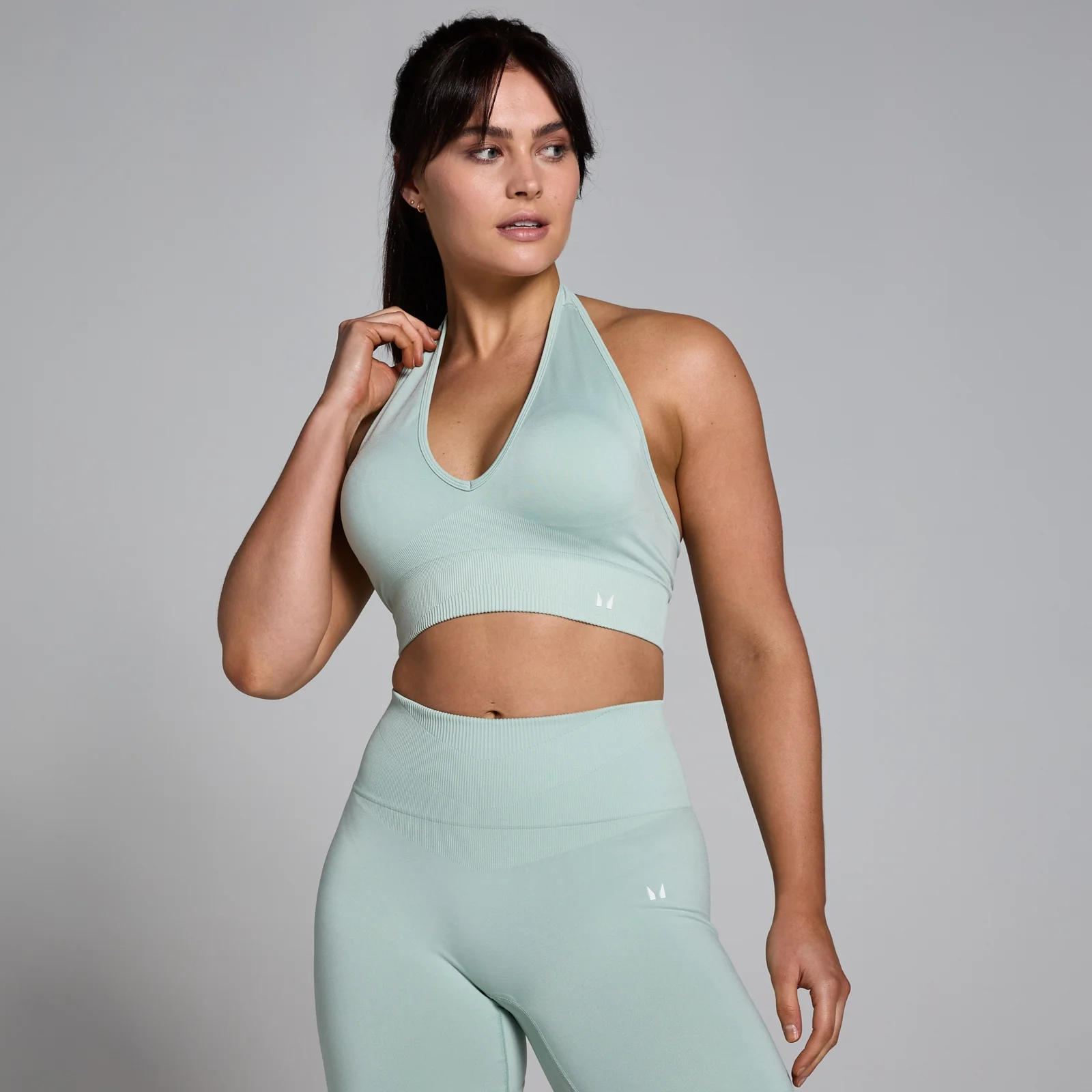 MP Women's Tempo Seamless Halter Neck Bra - Fresh Mint - XXS Image 1