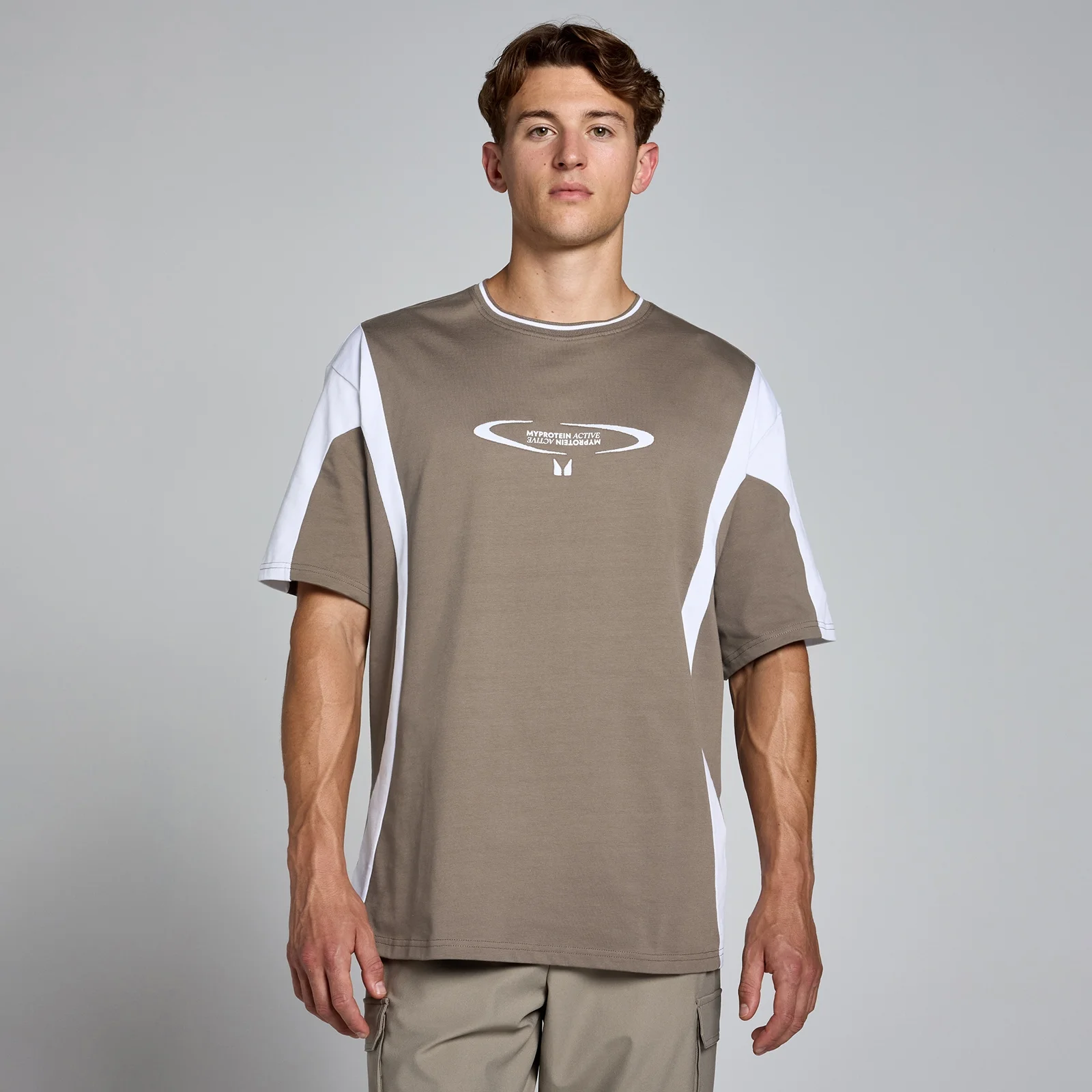 MP Men's Tempo Contrast Retro Oversized T-Shirt - Espresso - XXL - XXXL Image 1
