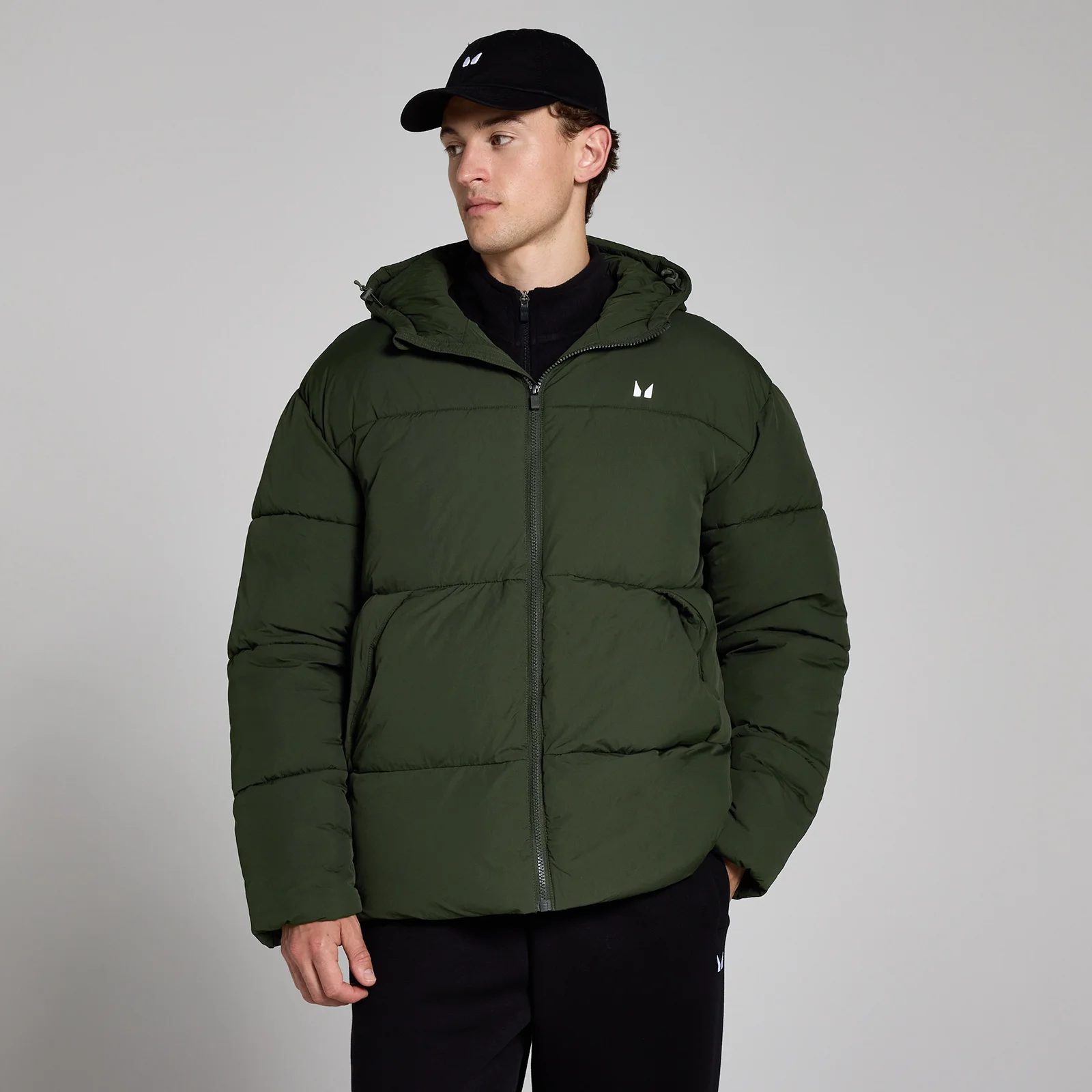 MP Men's Short Puffer - Forest Green - XS Image 1