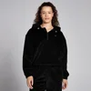 MP Women's Corduroy 1/4 Zip Hoodie - Black