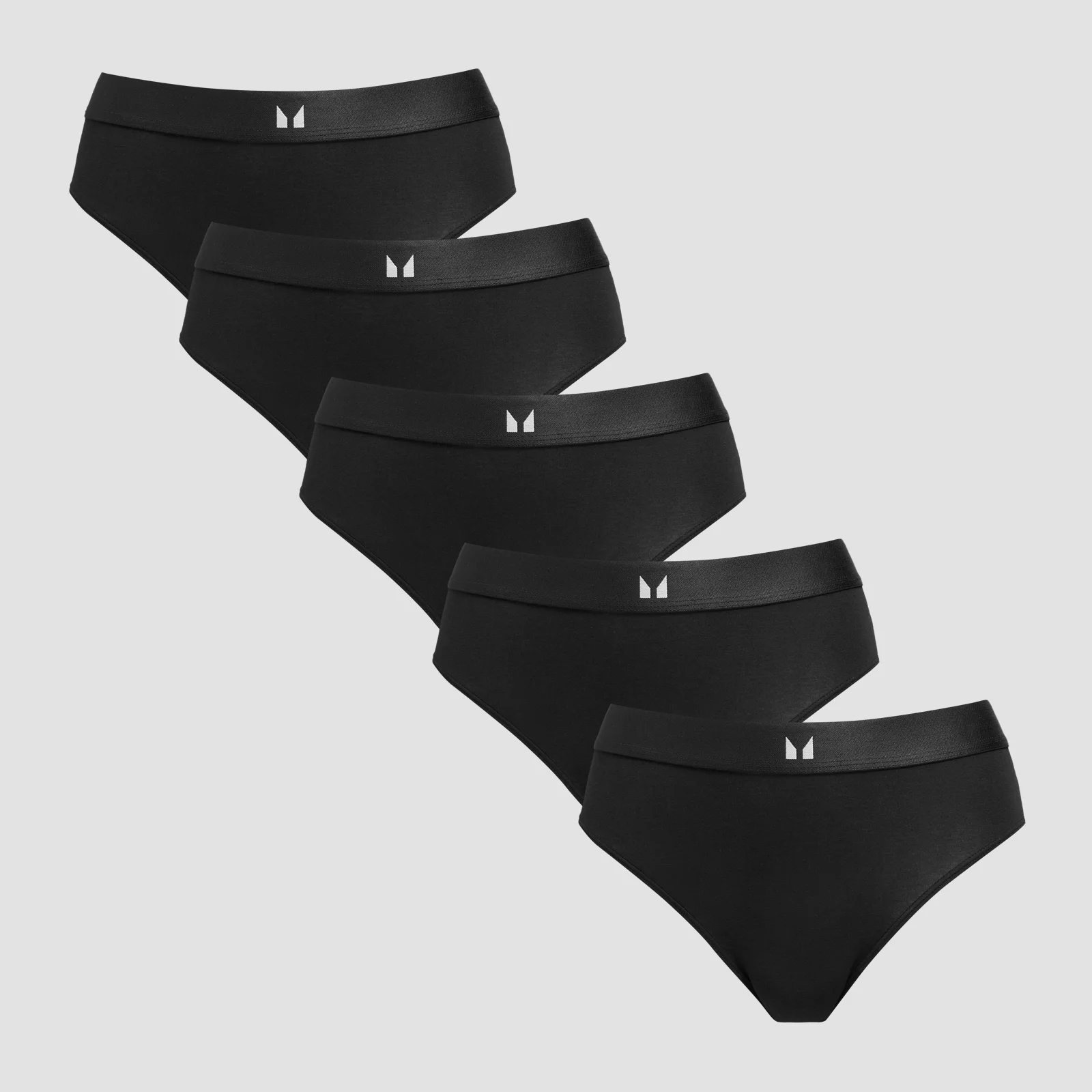 MP Women's Mid Rise Bikini Brief (5 Pack) - Black - XL Image 1