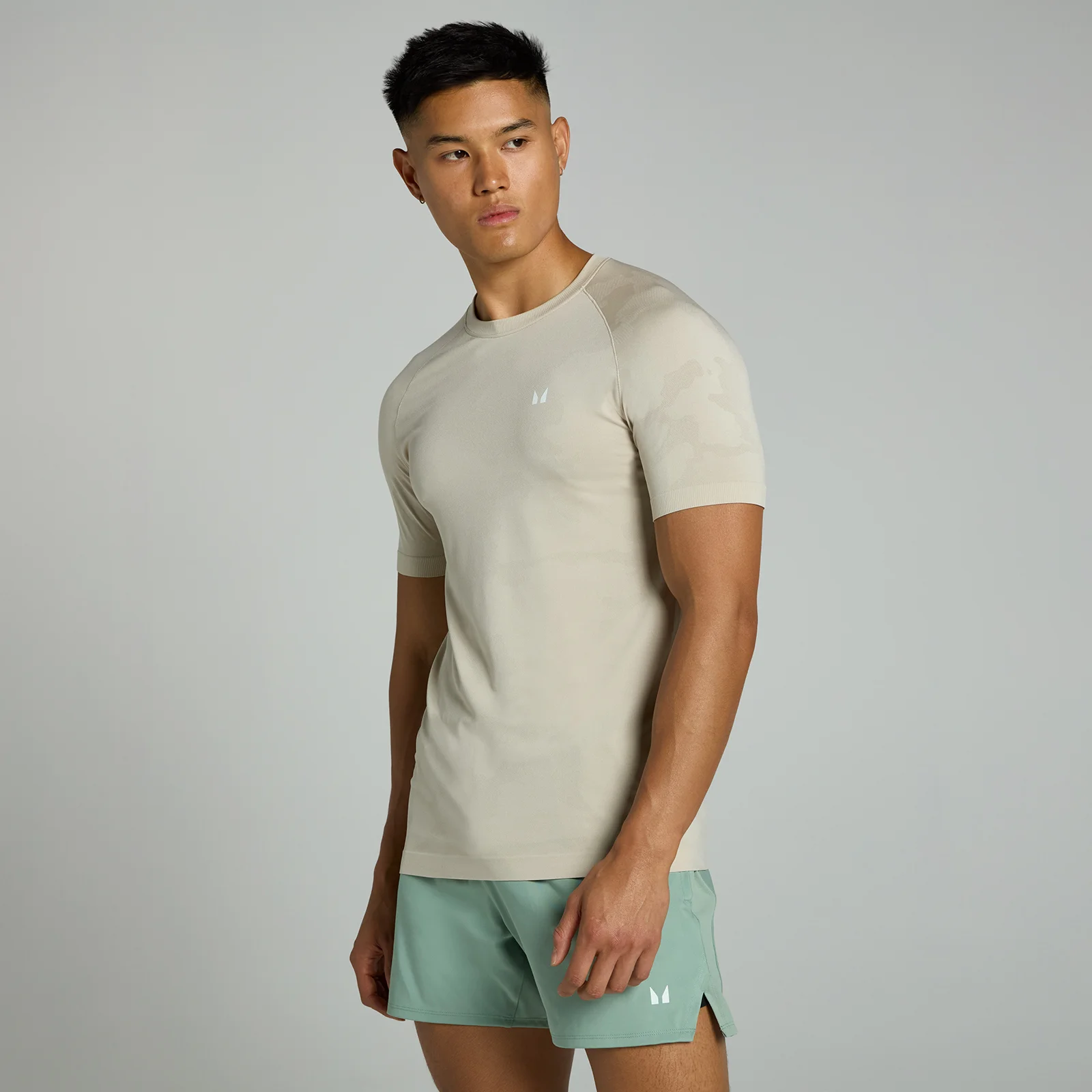 MP Men's Tempo Muscle Fit Seamless T-Shirt - Ash - XS Image 1