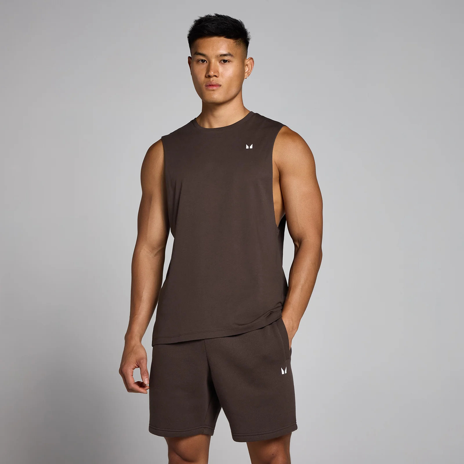 MP Men's Rest Day Drop Armhole Tank - Chocolate - XS Image 1