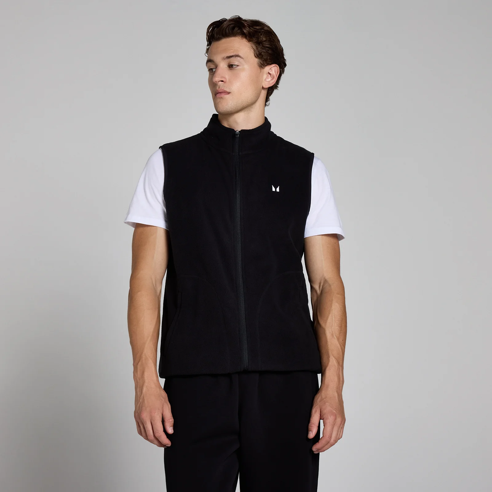 MP Men's Gilet Fleece - Black - XS Image 1