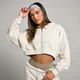 MP Women's Cropped Applique Zip Through Hoodie - Bone