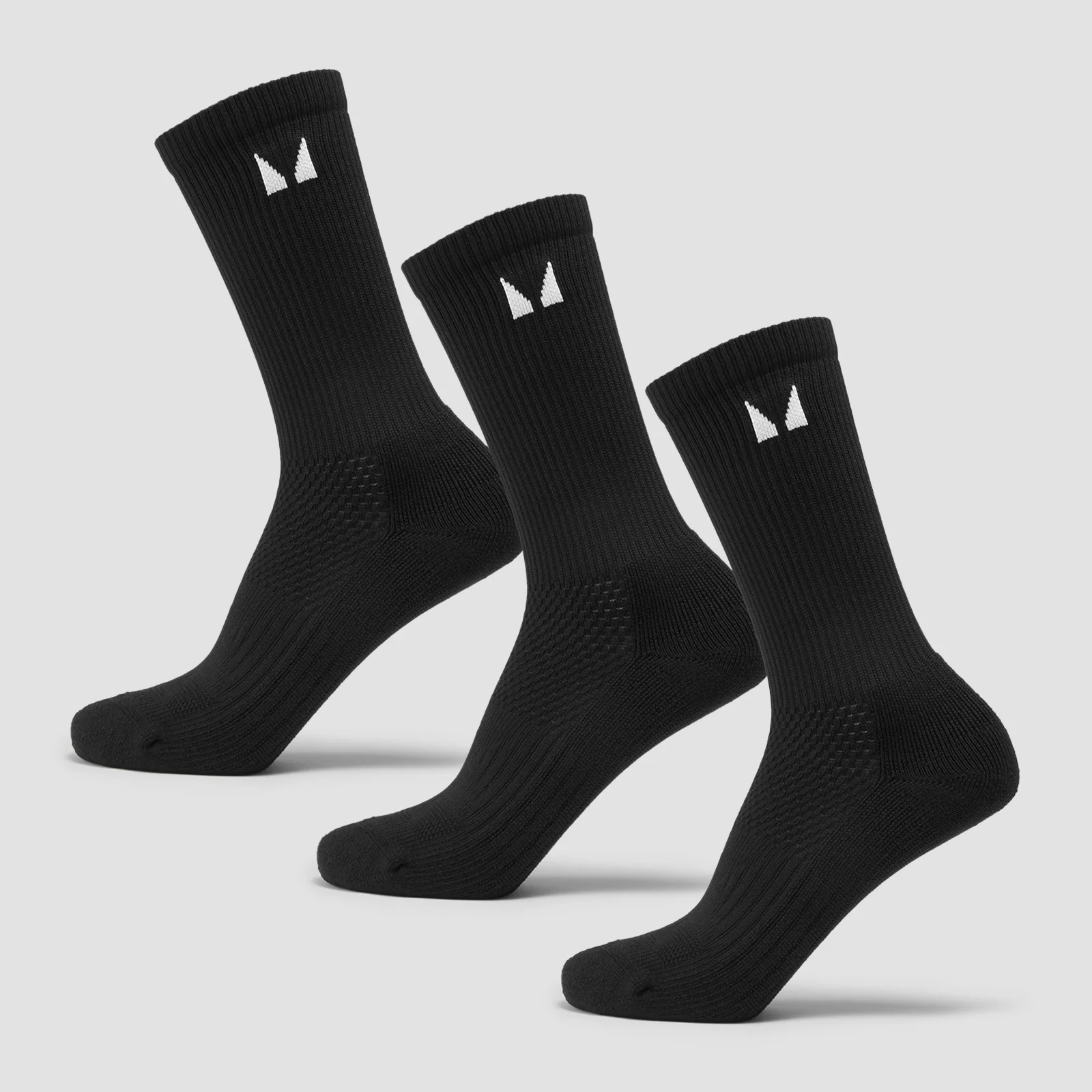 MP Running Socks (3 pack) - Black - UK 2-5 Image 1