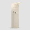 Myprotein Recycled Metal Flip Straw Bottle 500ml - Natural Cream