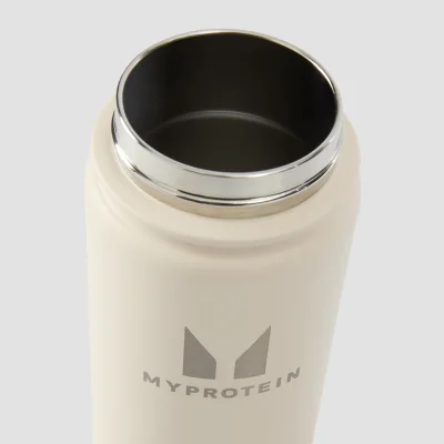 Myprotein Recycled Metal Flip Straw Bottle 500ml - Natural Cream Image 6