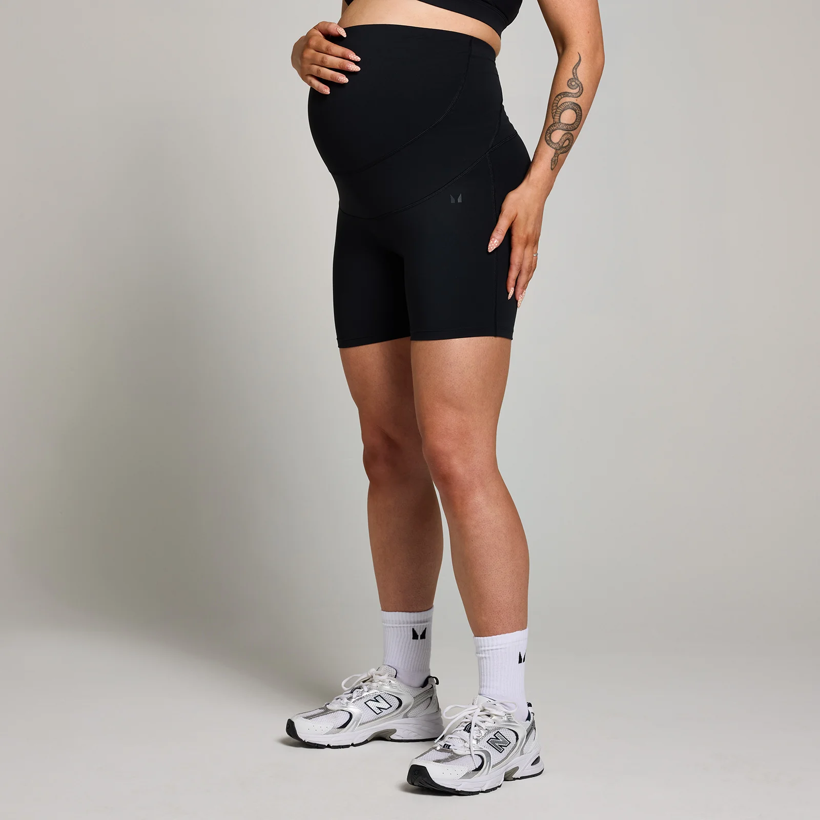 MP Women's Maternity Over the Bump Cycling Shorts - Black - XXL Image 1