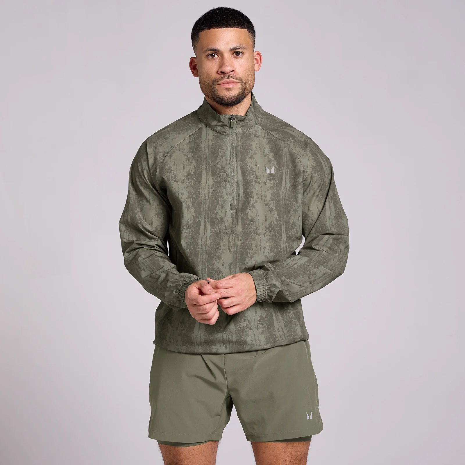 MP Men's Velocity Windbreaker - Bark Print - XS Image 1