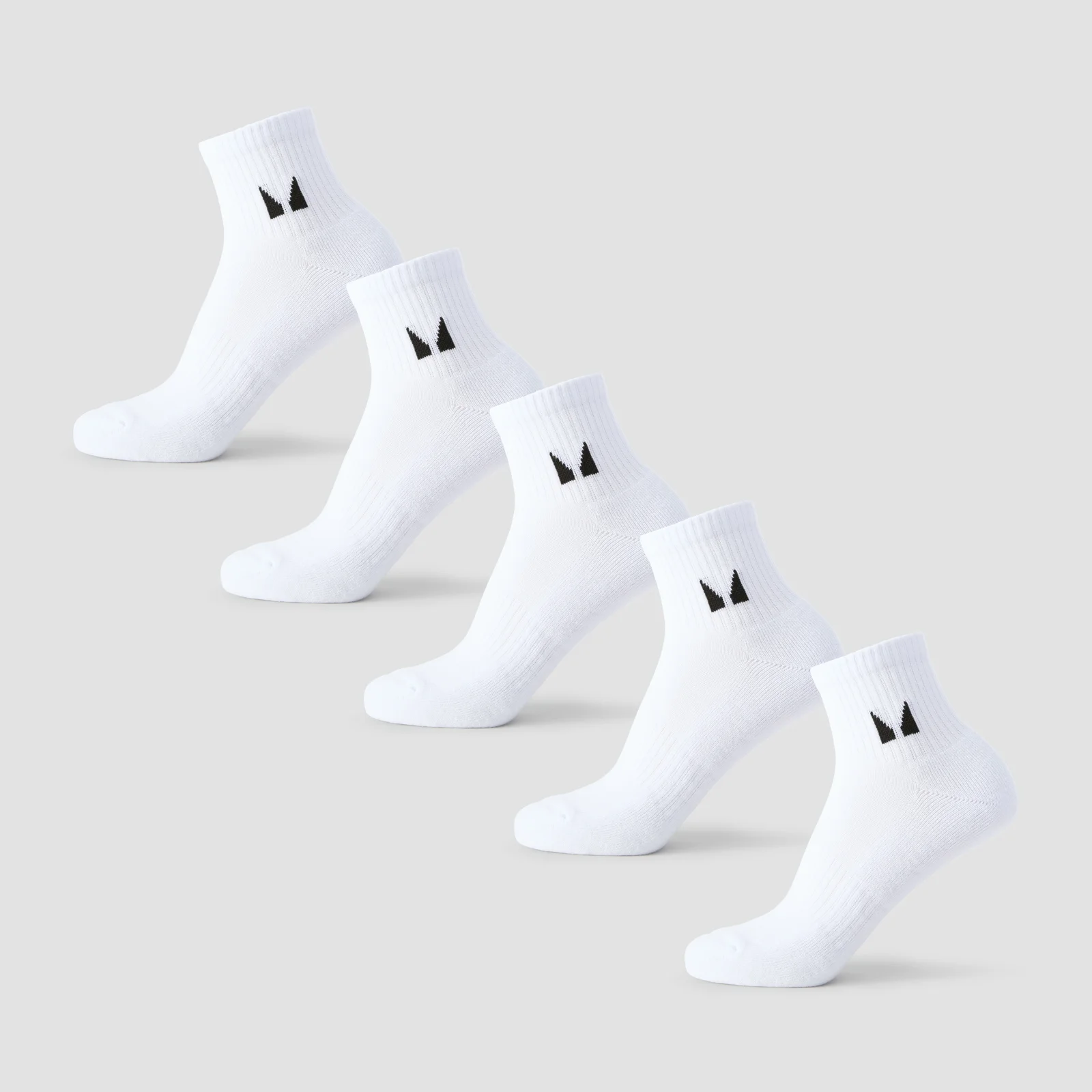 MP Unisex Ankle Socks (5 Pack) - White - UK 9-11 Image 1