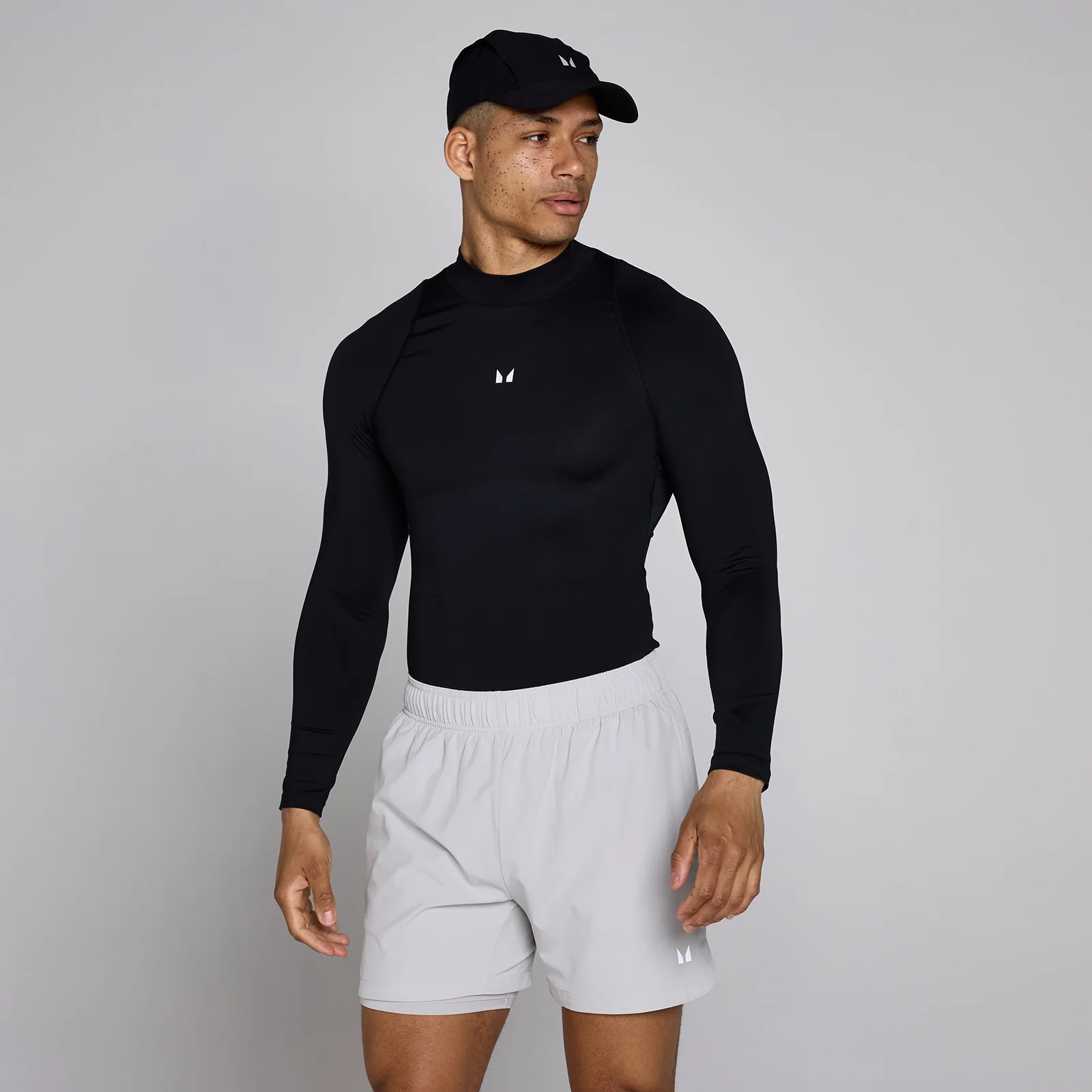 MP Men's Training High Neck Long Sleeve Baselayer - Black - L Image 1