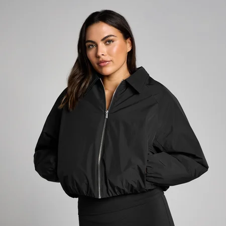 MP Women's Collared Zip Through Jacket - Black