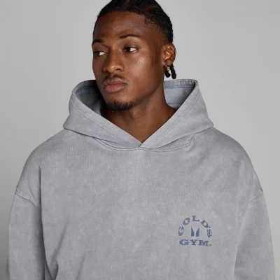 MP X Gold's Men's Washed Graphic Oversized Hoodie - Steel Blue - S Image 6