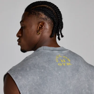 MP X Gold's Men's Washed Graphic Oversized Tank - Steel Blue - M Image 6
