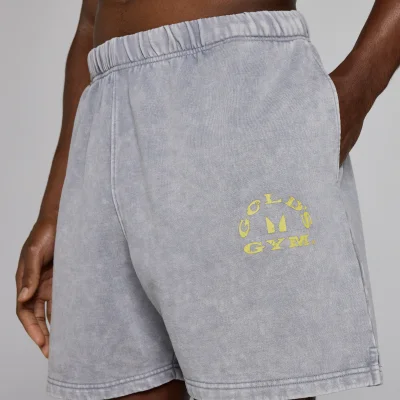 MP X Gold's Men's Washed Graphic Oversized Sweat Shorts - Steel Blue - M Image 6