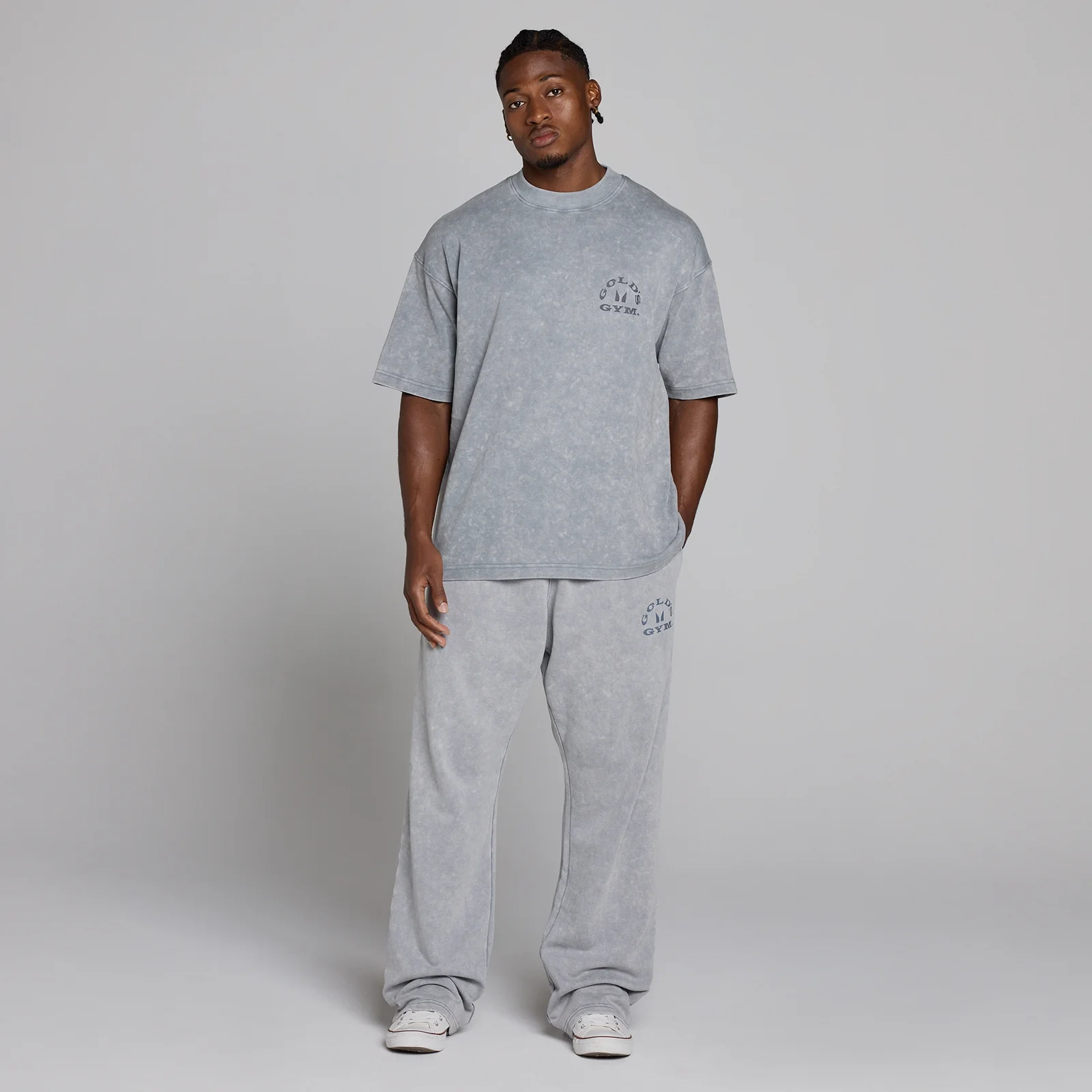MP X Gold's Men's Washed Graphic Oversized T-Shirt - Steel Blue - M Image 5