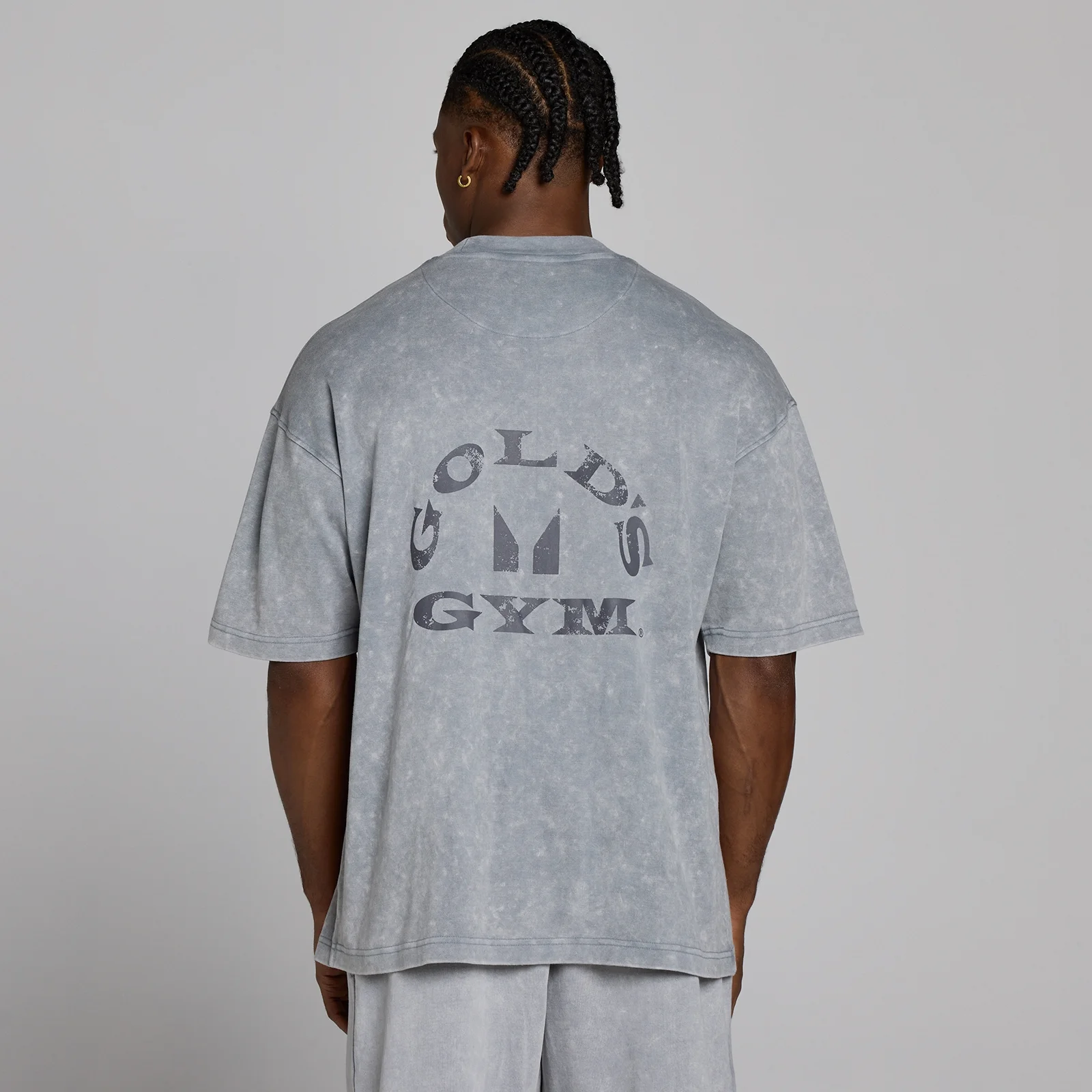 MP X Gold's Men's Washed Graphic Oversized T-Shirt - Steel Blue - M Image 4